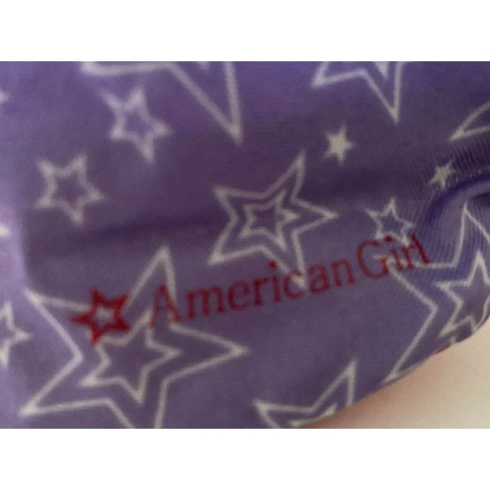 American Girl Battat OG Retired Purple Pink Stars Hand Bag for Dolls 16